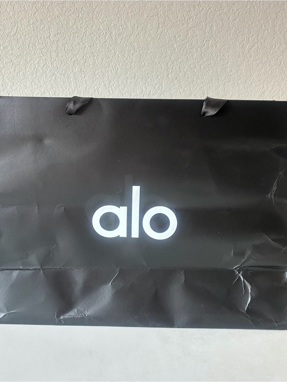 Alo Yoga Empty Large Black Paper Shopping Bag Gift Bag 16"x11.5”x6”
